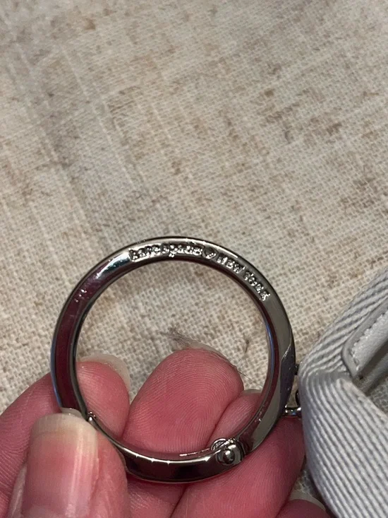 kate spade NWT! Metallic Silver Kip Puffy Micro Bag Charm - Picture 11 of 12